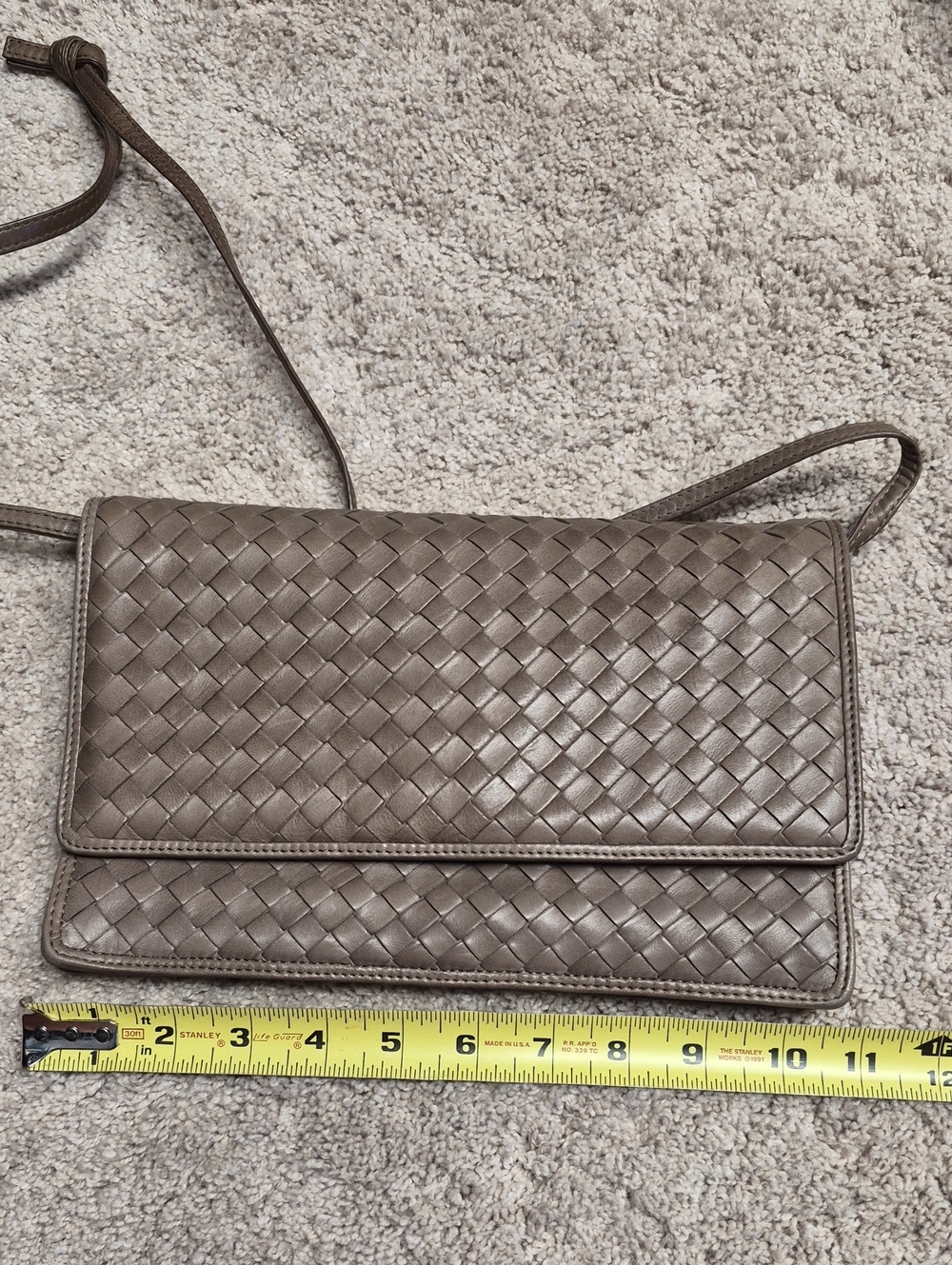Bottega Veneta Vintage Woven Leather Crossbody in Taupe. Bought It Neiman Marcus